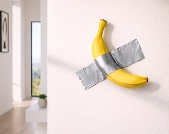Banana Wall Sculpture Resin Pop Art Wall Decor Quirky Modern Home Decoration