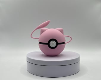 Mew Inspired Pokéball | 3D Printed Pokémon Collectable | Mythical Psychic Display | Fan Made Gift
