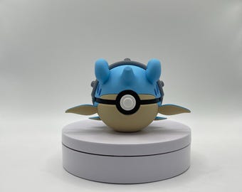 Lapras Inspired Pokéball | 3D Printed Pokémon Collectable | Water Ice Display Prop | Fan Made Gift
