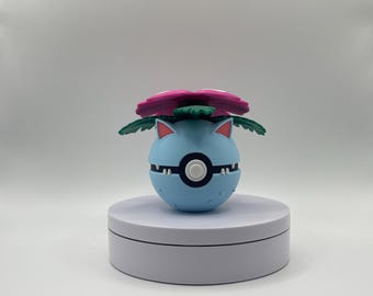 Venusaur Inspired Pokéball | 3D Printed Pokémon Collectable | Display Prop | Designed by N3D Melbourne | Fan Made Gift