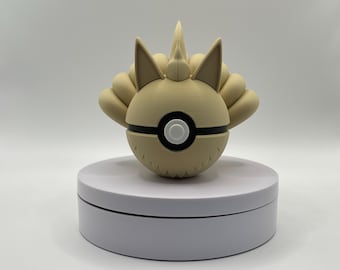 Ninetales Inspired Pokéball | 3D Printed Pokémon Collectable | Fire Type Display Prop | Fan Made Gift