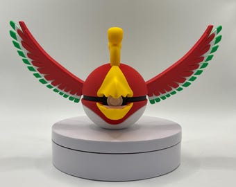 Ho-Oh Inspired Pokéball | 3D Printed Pokémon Collectable | Legendary Fire Flying Display | Fan Made Gift