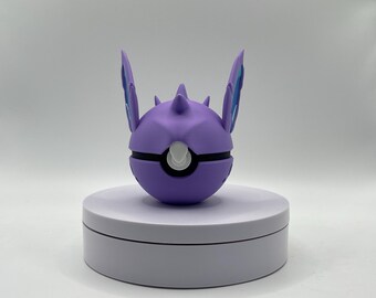 Nidoran (Male) Inspired Pokéball | 3D Printed Pokémon Collectable | Kanto Poison Type Display Prop | Fan Made Gift