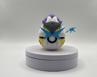 Raikou Inspired Pokéball | 3D Printed Pokémon Collectable | Legendary Electric Display Prop | Fan Made Gift