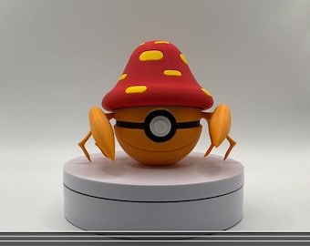Parasect Inspired Pokéball | 3D Printed Pokémon Collectable | Bug Grass Type Display Prop | Fan Made Gift