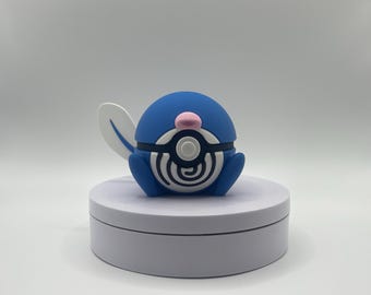 Poliwag Inspired Pokéball | 3D Printed Pokémon Collectable | Water Type Display Prop | Fan Made Gift