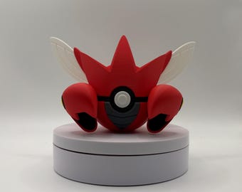 Scizor Inspired Pokéball | 3D Printed Pokémon Collectable | Bug Steel Type Display Prop | Fan Made Gift