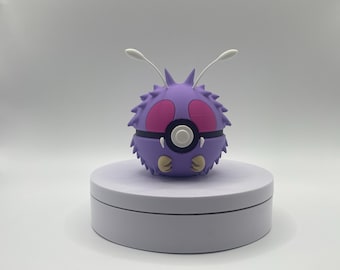 Venonat Inspired Pokéball | 3D Printed Pokémon Collectable | Display Prop | Designed by N3D Melbourne | Fan Made Gift