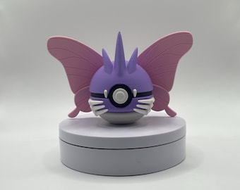 Venomoth Inspired Pokéball | 3D Printed Pokémon Collectable | Display Prop | Designed by N3D Melbourne | Fan Made Gift