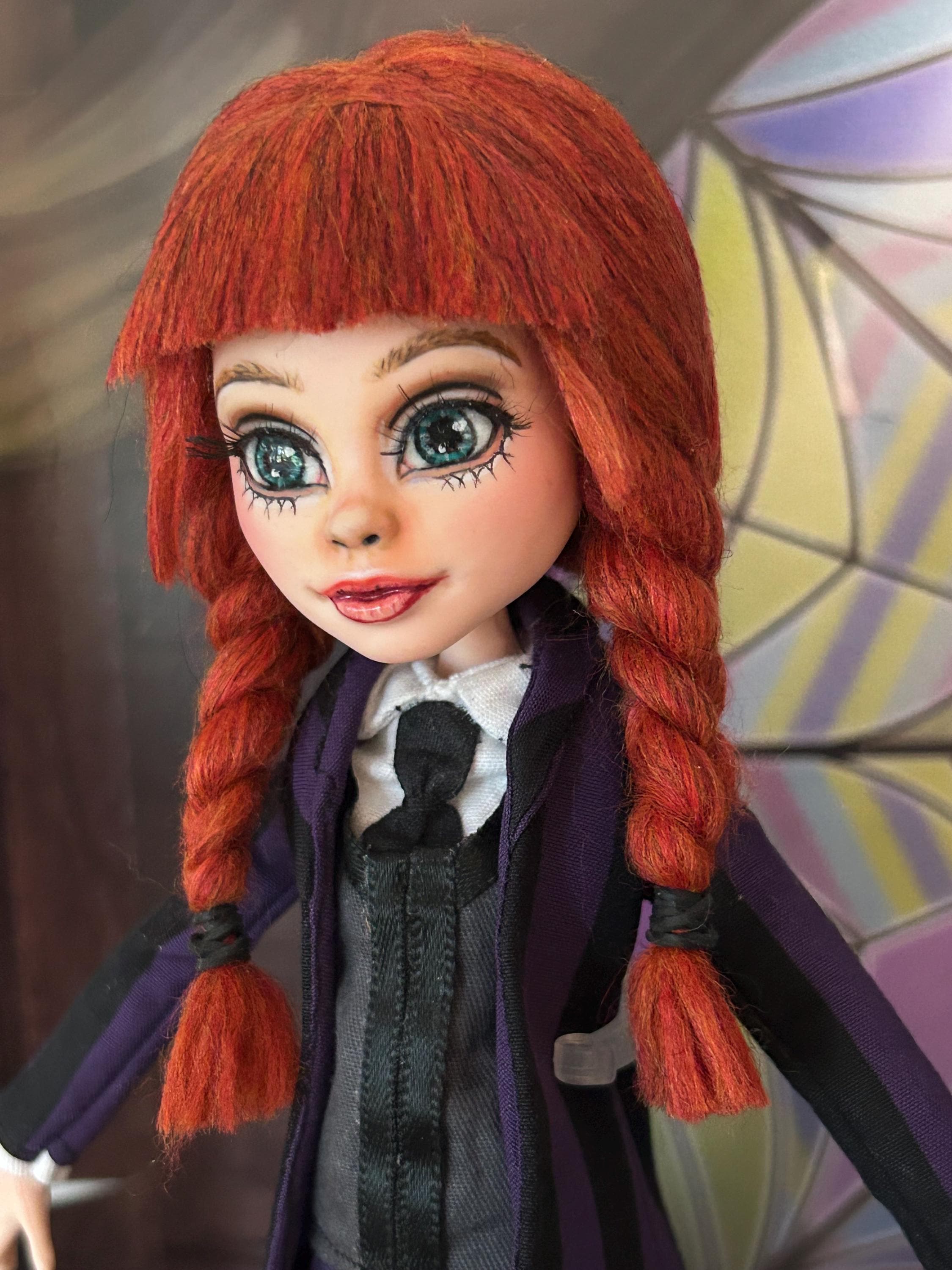 Agnes From “wednesday” Custom Monster High Doll, OOAK, Repaint - Etsy