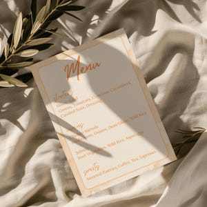 Love at First Spritz Menü-Vorlage | Bearbeitbares Canva Design | 5x7 & 4x9 druckbares Menü für die Brautparty oder Bachelorette