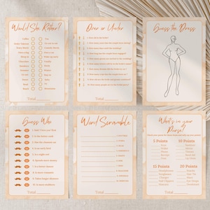 Love at First Spritz Bridal Shower Games | Printable 5x7 Game Bundle | Instant Download | Citrus Bachelorette Party