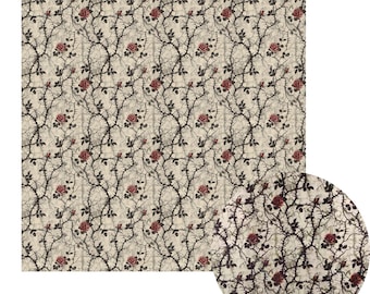 Faux Leather Sheets  Gothic Scene Leather Fabric 11.8”X7.8"/19"X51",Leather Printing