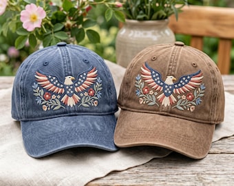 Embroidered America 250 Cap, Freedom Eagle Hat, Independence Day 2026 Outfit, Veteran Present, Semiquincentennial Merch