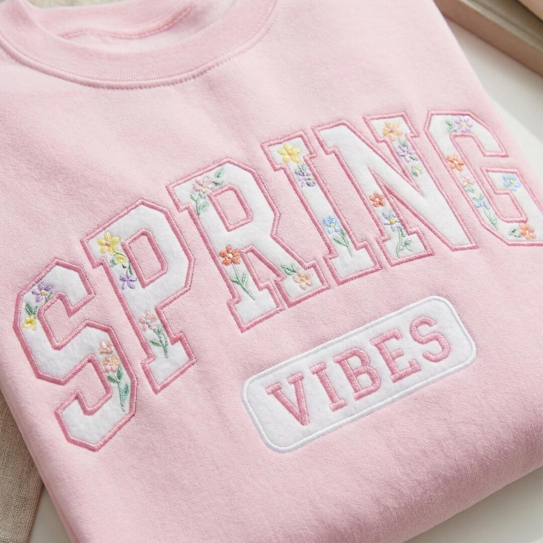 Spring Hoodie Floral Spring Vibes Sweatshirt, Spring Vibes Hoodie, Spring Season Tee ...