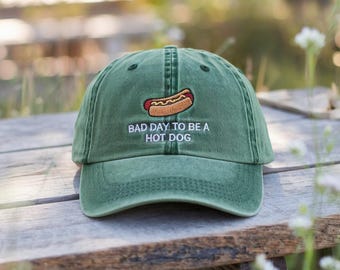 Bad Day To Be a Hot Dog Embroidered Dad Cap - Summer Baseball Hat