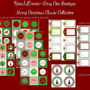 Merry Christmas Classic Design Collection DIY Printables image 1