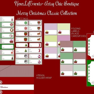 Merry Christmas Classic Design Collection DIY Printables image 2