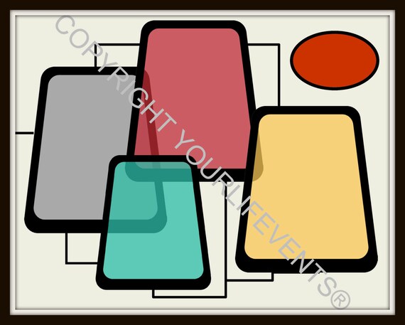 Mid-Century Modern Art Print | Instant Download | Printable Mid-Century Modern Art Il_570xn