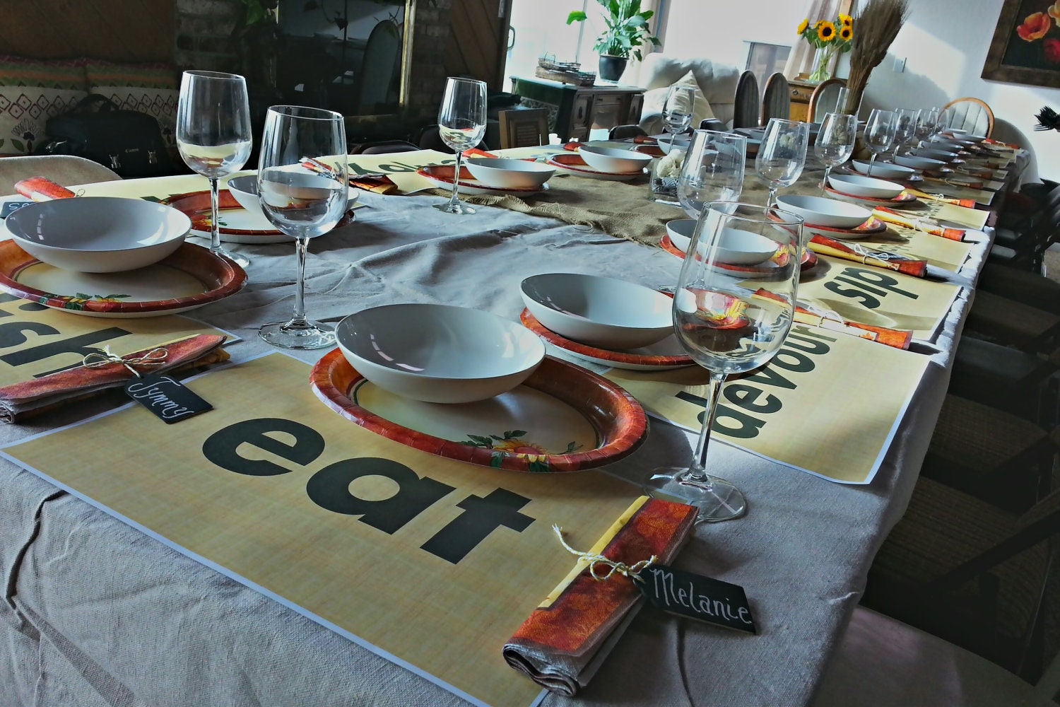 Printable Disposable Placemats / Instant Download Party Graphics DIY