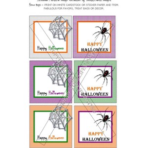 DIY PRINTABLE Halloween Party Label and Favor Tag - Instant Download