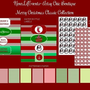 Merry Christmas Classic Design Collection DIY Printables image 4