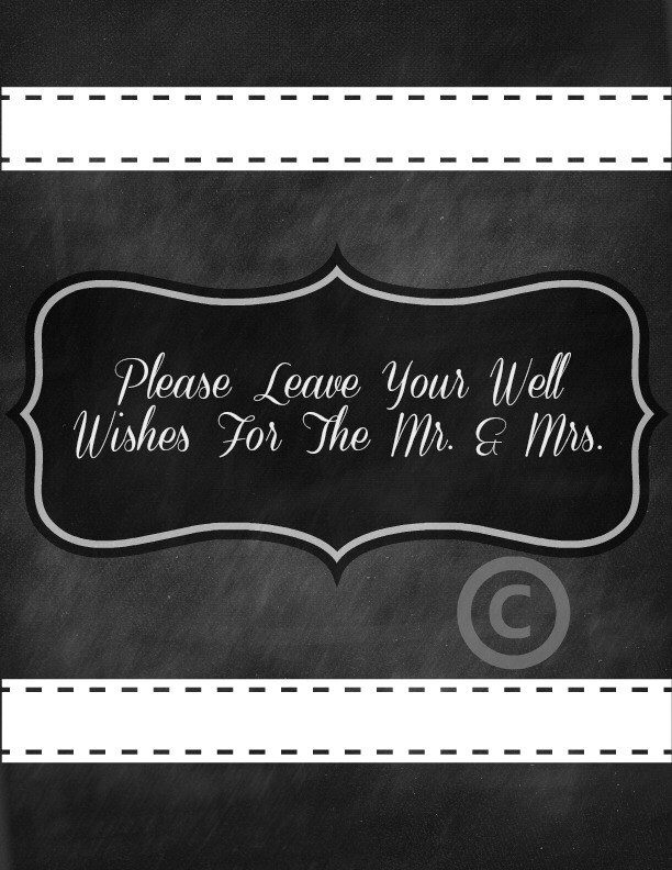 Wedding Sign / Guest Book / Chalkboard Wedding Sign / Instant Download