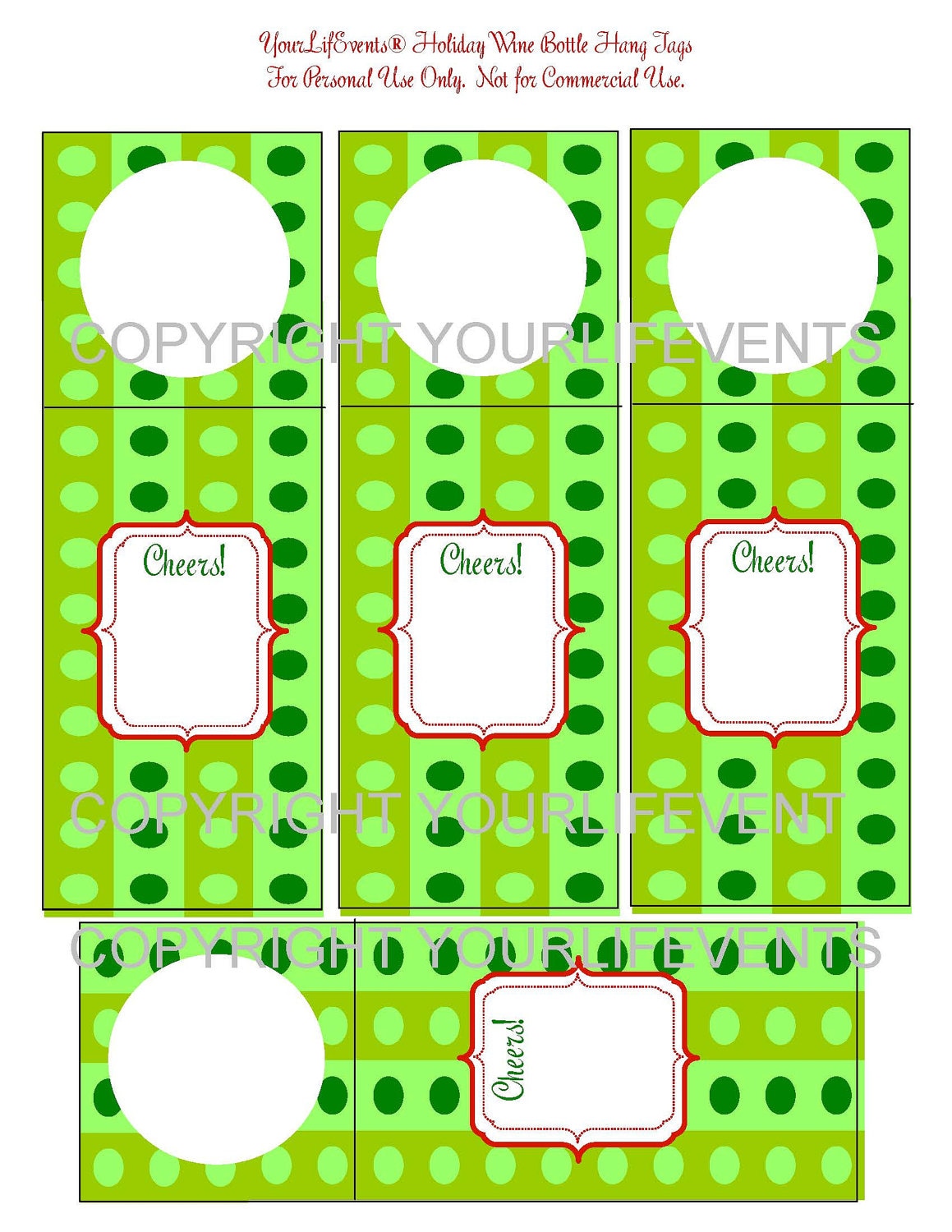 Holiday Christmas Wine Bottle Hang Tags / Instant Download Holiday ...