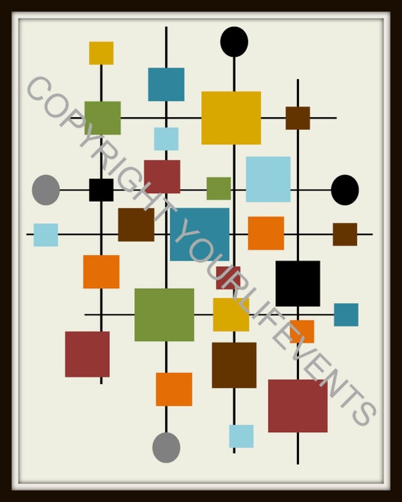 Mid-Century Modern Art Print | Instant Download | Printable Mid-Century Modern Art Il_570xn