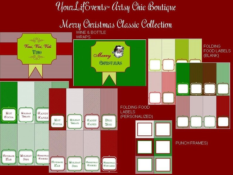 Merry Christmas Classic Design Collection DIY Printables image 3