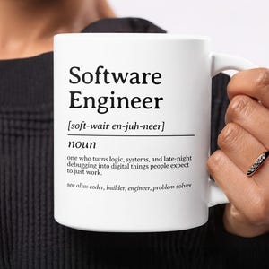 Software Engineer Gift, Software Engineer Mug, Funny Programmer Gift for Coder, Developer Definition Coffee Cup, IT Professional Present