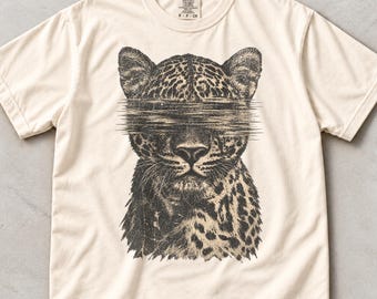 Vintage Leopard Comfort Colors® T-Shirt, Distressed Big Cat Shirt, Retro Wildlife Graphic Tee