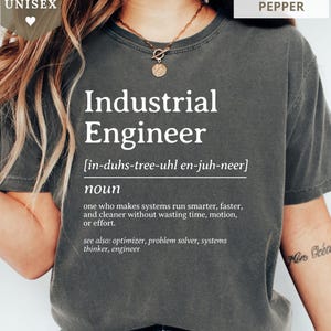 Industrial Engineer Shirt Comfort Colors® Funny Definition Sweatshirt Engineering Hoodie Manufacturing Tee Engineer Grad Gift Dad T-Shirt