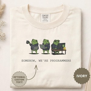 Camiseta de rana programadora Comfort Colors® Sudadera divertida de rana programadora Sudadera con capucha de rana programadora linda Camiseta de desarrollador de software Regalo para programador