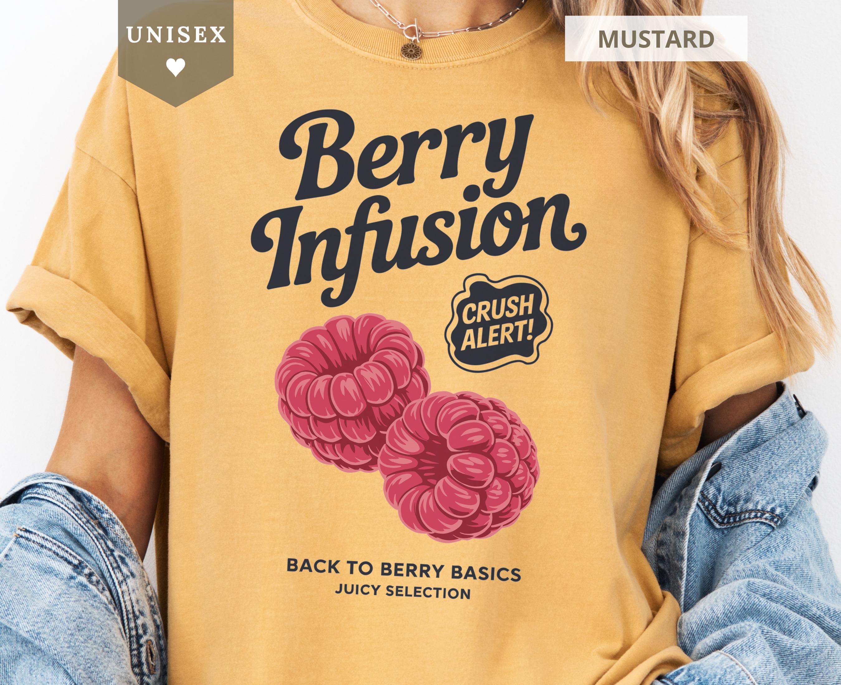 Raspberry Graphic Tee: Comfort Colors Fruit Lover Shirt - Etsy