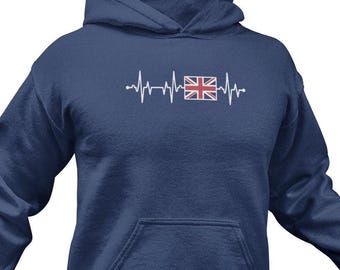 Regal Lion Union Jack Hoodie: British Pride Unisex Pullover - Etsy