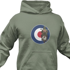 MOD Scooter Boy Target Hoodie - Classic British Style Hooded Sweatshirt