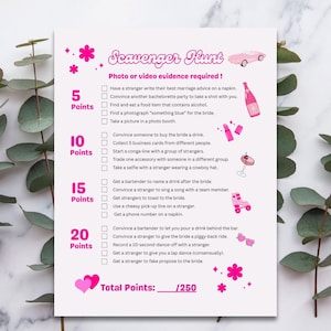 Barbie Bachelorette Scavenger Hunt – Printable Game, Girly Party, Digital Download, Bach Party Activity