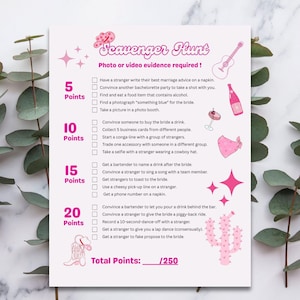 Last Rodeo Bachelorette Scavenger Hunt – Printable Game, Cowgirl Party, Digital Download, Bach Party Activity