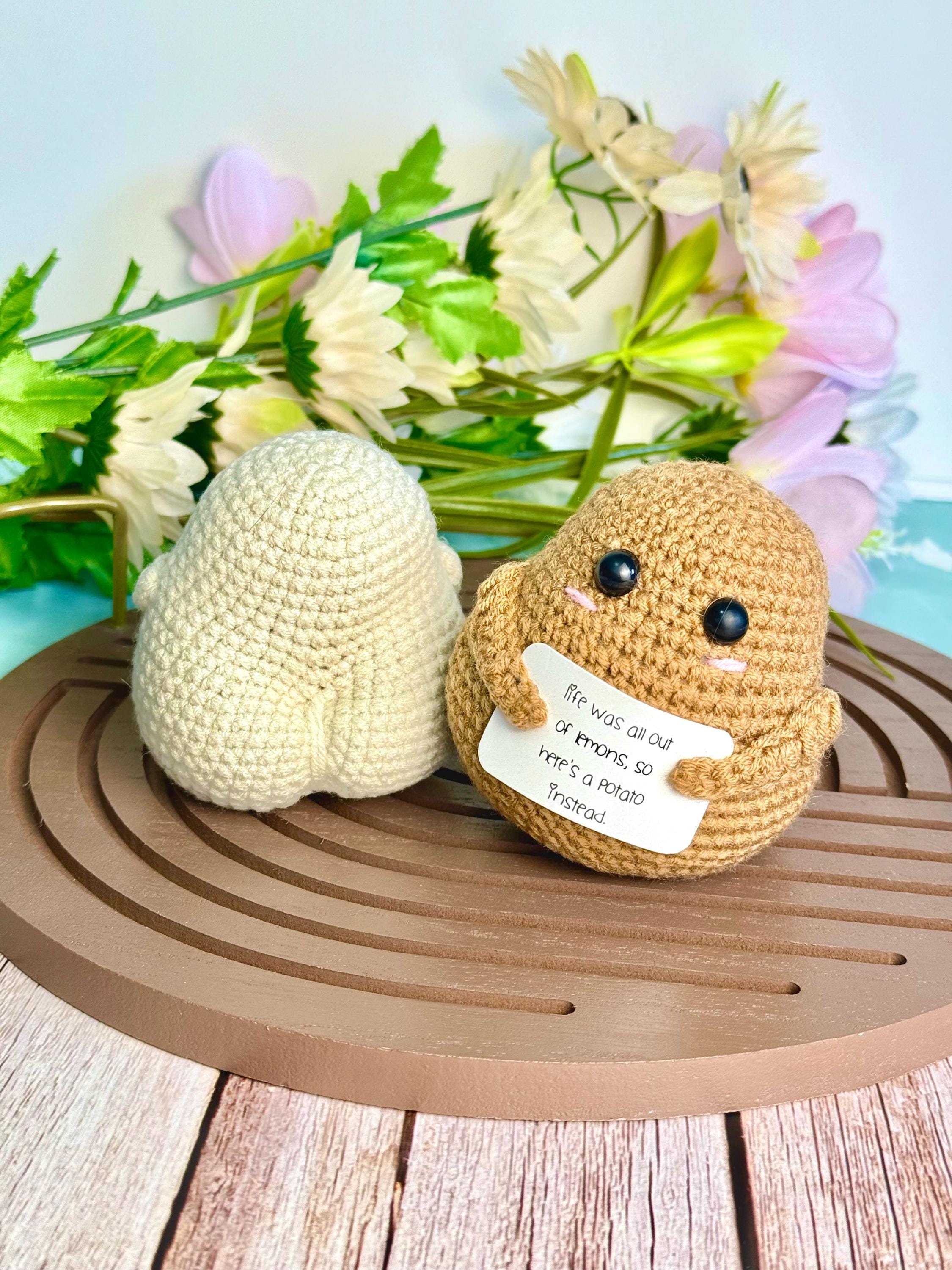 Pomme De Terre Tricotée Main - Peluche Positive, Décoration Mignonne, Cadeau Créatif En Laine
