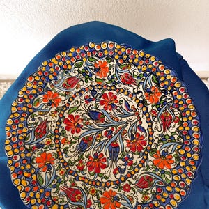 Turkish Ceramic-Handmade Wall Art-Turkish Decor-Ceramic Plate-Turkish Wall Art-Ethnic Home Art-Handmade Plate...