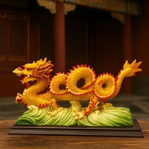 Interesting Chinese Decor,Design  Dragon Statue,Mythical Decor,Asian Dragon,Spiritual Gift,Unique Decor,Feng Shui Gift