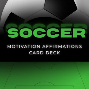 Baraja de Afirmaciones para Futbolistas: Tarjetas de Rendimiento Mental y Motivación para Jóvenes Atletas: Confianza Previa al Partido: Idea de Regalo de Fútbol