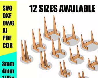 Laser Cut Easel Display Stand SVG: Picture Frame & Book Holder (Digital Download)