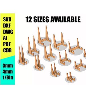 Laser Cut Easel Stand SVG – Picture Frame or Book Display Holder Files for Easel Display Stand  Laser Cut Picture Frame or Book Holder