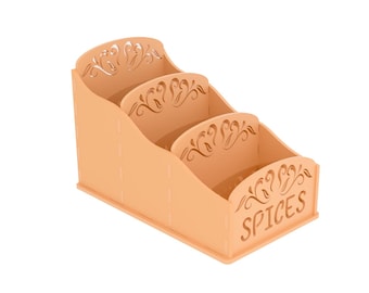 Kitchen Spice Shelf – 3-Tier Wooden Storage Stand | Instant Download Files