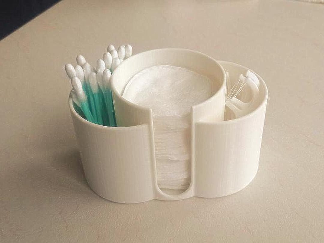 Cotton Pad and Swab Holder | 3D Printable Bathroom Organizer STL File ...