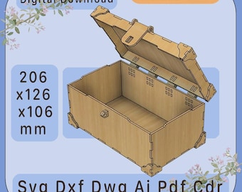 DIY Laser Cut Box Geschenkbox aus Holz Vorlage Sperrholz Digitale Datei