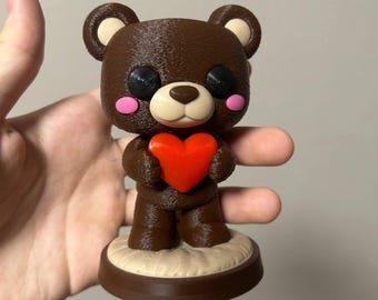 Teddy Bear with Heart STL File – 3D Printing Model (Digital Download)