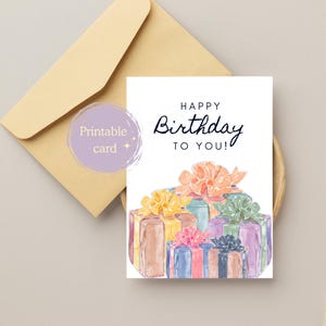 Digital Birthday Wishes: Printable Card for a Festive Celebration